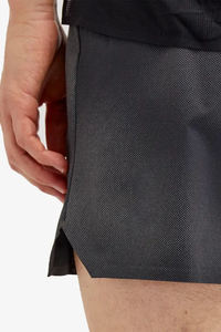 Pantalones cortos ligeros para correr de poliéster 100%, transpirables, cómodos, negros, con patrón sólido, cintura elástica, aberturas laterales, Digital - Product Image 5