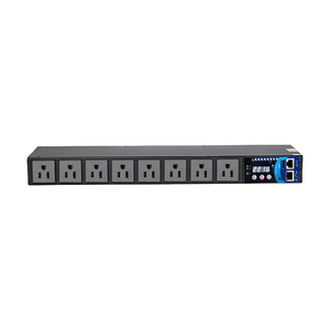 PDU Inteligente 120V 15A 8 Puertos NEMA Estándar Estadounidense 1U Montaje en Rack PDU Control Maestro Monitoreo HTTP/HTTPS Gestión Remota de Energía - Product Image 1