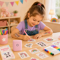 Kit d'impression de tatouages temporaires OEM, imprimante thermique sans encre pour tatouages, pour les fêtes d'enfants, cadeaux, emballage personnalisé, en stock