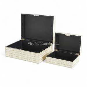 Mother of Pearl Modern Luxury Jewelry <b>Box</b> Flexible Functional Design Handmade Shell Inlay OEM ODM Vietnam Factory Wholesale - Product Image 3