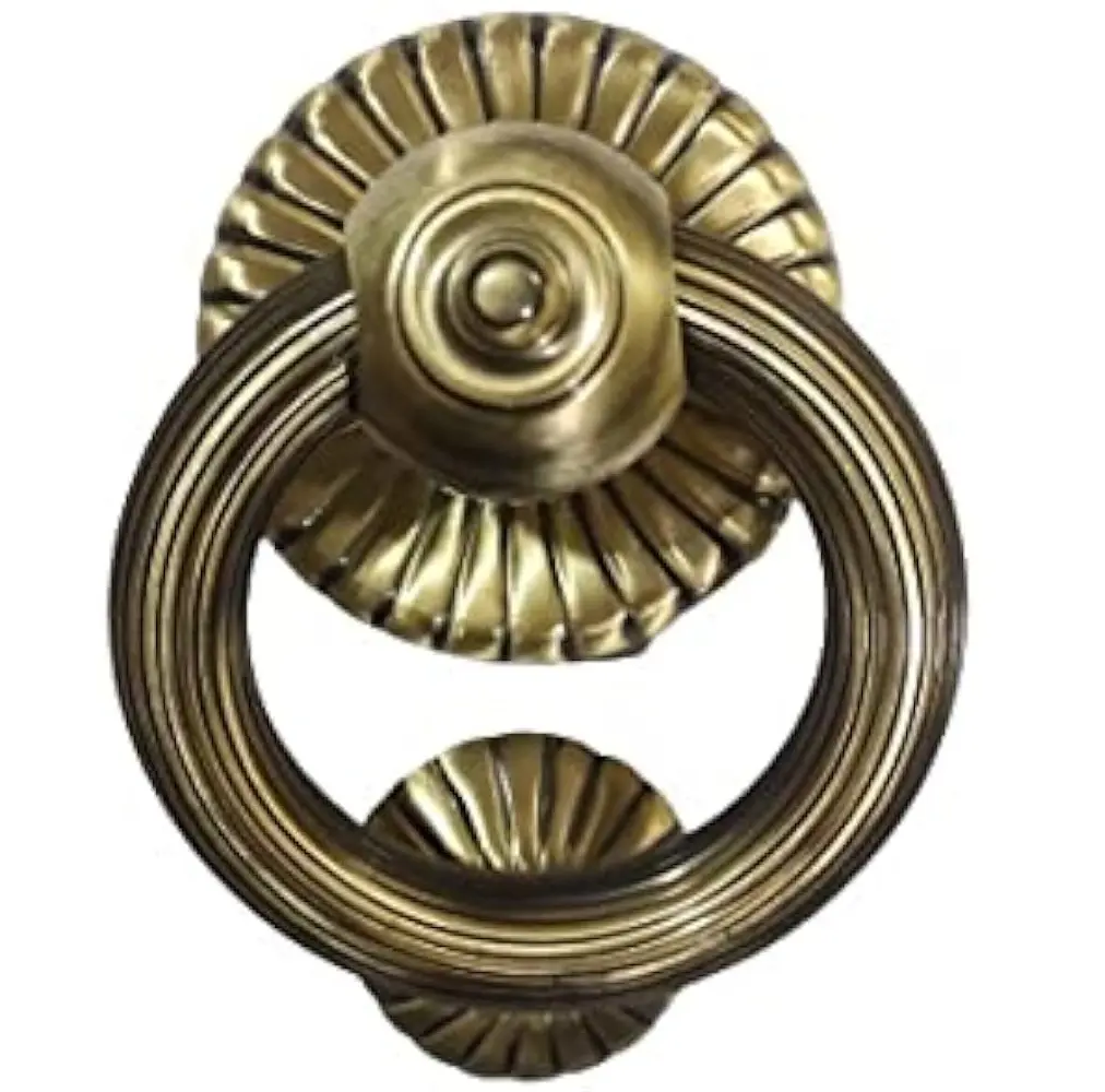Привлекательный античный отполированный дверной ноккер лучшего дизайна, отливной дверной хром с кольцом для звука