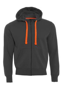 Sudadera con Capucha de Alta Calidad, Poliéster/Algodón, Corte Regular, Cierre Bidireccional, Impresión DTG Personalizada, Negra, Transpirable, Resistente al Viento, Cierre Completo - Product Image 3