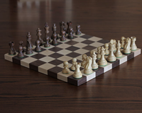 Jeu d'échecs de luxe artisanal en bois massif avec coffret, pour adultes/enfants, unisexe, taille personnalisable, divertissement