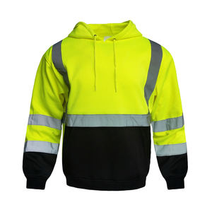 2024 OEM Hi Vis hombres sudaderas con capucha hombres ropa de trabajo chaqueta con capucha construcción de alta visibilidad reflectante seguridad Sudadera con capucha (verificada por PayPal) - Product Image 1