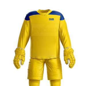 Diseño personalizado 100% Poliéster Uniforme de hockey sobre hielo Tamaño ajustable Nombre del equipo Impresión Estilo cómodo Stock-Servicio OEM disponible - Product Image 5