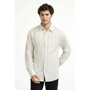 Chemises décontractées pour hommes à double boutonnage en tissu popeline satinée 100% coton respirant - Coupe classique ODM MN-CS-SS25-183 - Product Image 5