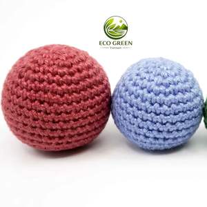 Pelotas Deportivas de Ganchillo Suaves al por Mayor, Juguetes Sensoriales de Algodón Tejido Coloridos para Decoración de Guardería y Diversión de Aprendizaje Montessori - Product Image 2