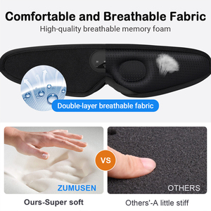 Maschera per Dormire Intelligente con Musica Bluetooth, Rumore Bianco, Seta di Latte <span class=keywords><strong>e</strong></span> Design 3D che Blocca la Luce - Product Image 4
