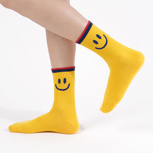 Women's Cotton Crew <b>Socks</b>-Knitted Casual Breathable Cartoon Design <b>with</b> for <b>Face</b> for Daily Use - Product Image 4