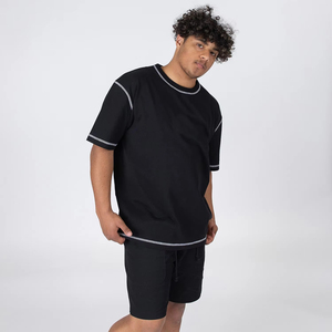 Ensemble de survêtement respirant unisexe en coton 100 % pour l'automne, ensemble 2 pièces streetwear antistatique avec taille élastique, designs OEM - Product Image 5