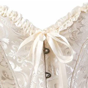 New Arrival Women's Comfortable Satin Overbust Corset Bra Deep Cup Solid Pattern Weaving Full Back Coverage Shaping <b>Shapewear</b> - Product Image 6
