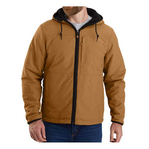 Haute qualité décontracté hiver chaud polyester unisexe doublé col montant fermeture éclair réversible polaire veste - Product Image 1