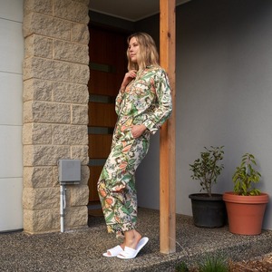 Ensemble de vêtements de nuit pour femmes en pur coton imprimé floral vêtements de nuit d'été doux avec sangle spaghetti pour dormir se prélasser demoiselle d'honneur PJ's - Product Image 4