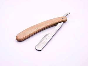 Navaja de Afeitar Personalizable con Hoja de Acero Inoxidable Intercambiable y Mango de Madera Natural para Uso Facial - Product Image 6