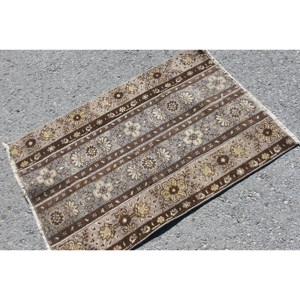 Antique Turkish Vintage 23 X 34ft Large Area <b>Rug</b> Classic <b>Boho</b> Patchwork Design Brown Beige Wool Material Latex Rectangle Hallway - Product Image 2