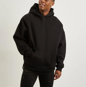 Venta al por mayor de ropa de calle de vendedores con logotipo personalizado para hombres Sudadera con capucha de peso pesado sin cordón de algodón pesado esencial sudaderas con capucha en blanco para hombres - Product Image 4