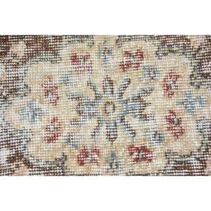 พรมข้างเตียงแบบโบราณของตุรกีพรมข้างเตียงผ้าวูลทำมือดีไซน์8.5ft 5.4ชิ้นพรมสีน้ำตาลเบจสไตล์ตุรกีโบราณ - Product Image 5