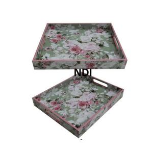 Bandeja de madera de tendencia superior de calidad estándar con acabado esmaltado para servidor de Pasta hogar cocina Catering uso bandeja de servicio de comida rápida - Product Image 1