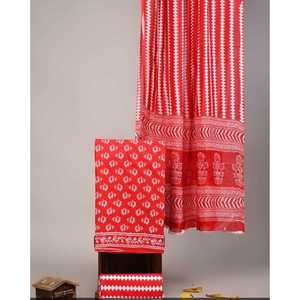 Salwar Kameez en coton imprimé à la main de Jaipur avec dupatta, robe indienne richement brodée - Product Image 1