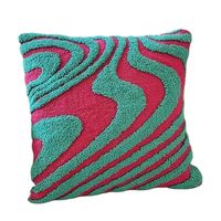 Housse de coussin carrée 100 % coton brodée et tuftée à la main, personnalisable, texture douce, confortable, durable, tendance, impression en gros