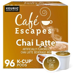 Café Escapes Chai Latte, dosettes K-Cup individuelles Keurig, 96 unités - Product Image 1