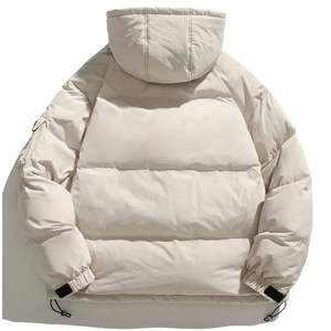 Veste épaisse coupe ample pour hommes doublée de polyester fermeture éclair sur le devant OEM manteau à bulles sur mesure Hip Hop décontracté à la mode pour l'hiver - Product Image 2