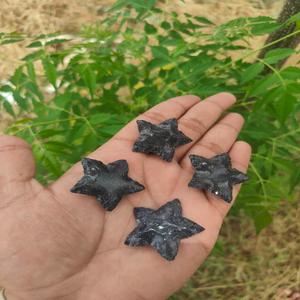 พลอยอาเกตคริสตัลรูปดาวทำจากหินสีฟ้าทองงานฝีมือบำบัดพลอยจากอินเดีย - Product Image 3