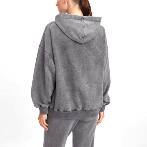 Recién llegado para el invierno, sudaderas con capucha lavadas esenciales para mujer, 100% algodón, ajuste Regular, última calidad superior, lavado con ácido, calidad Premium - Product Image 2