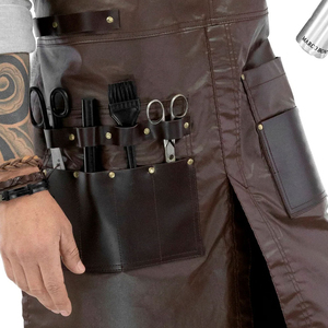 Maximizar el desgaste de alta calidad negro peluquero poliéster/nailon personalizable delantal salón peluquería capa herramienta bolsillos para peluquero - Product Image 6