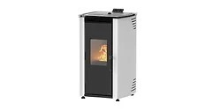 Poêle à granulés de bois moderne autoportant 8KW en acier avec télécommande pour chauffage intérieur et utilisation en salon - Product Image 2