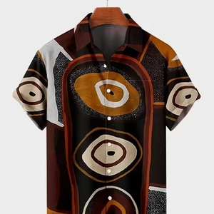 Camiseta de manga corta informal para hombre, blusa de gran tamaño para gimnasio con estampado, a rayas, vintage, para polo - Product Image 5