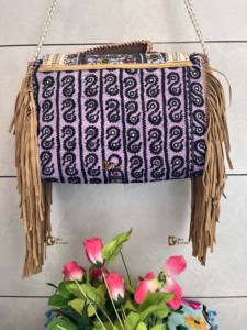 New Designer Banjara Handmade Vintage Stylish Fringe Handbag for Women Embroidered Boho Indian with <b>Letter</b> Tassel Decoration - Product Image 4