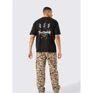 Camiseta personalizada de algodón pesado del 100 por ciento, patrón sólido, ajuste holgado, diseño en blanco, rango de 220g a 280g para ropa informal - Product Image 2