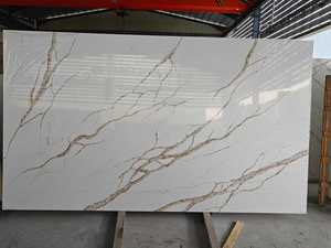 Tùy chỉnh thiết kế calacatta vàng tĩnh mạch thạch anh đá slab phổ biến nhân tạo đá thạch anh cho nhà bếp Countertop bảng Top - Product Image 2