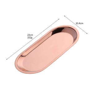 Plateau rond en laiton plaqué, design élégant, plateau de service en métal, plateau élégant pour boissons et en-cas, à des fins décoratives - Product Image 5