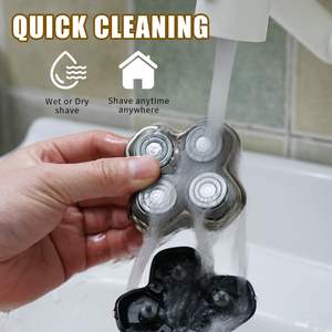 Paquete de 2 cabezales de repuesto para afeitadoras eléctricas de hombre, sistema de 4 cuchillas, 3 en 1, lavables, accesorio para afeitado facial - Product Image 4