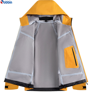 Chaqueta Impermeable de Tres Capas Personalizada para Hombre, Chaqueta Cortavientos Transpirable con Cremallera y Capucha Completa, Impermeable para Exteriores - Product Image 5