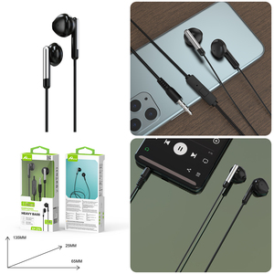 Écouteur de musique filaire EP-270 noir 1.2M avec microphone 3.5cm - Product Image 2