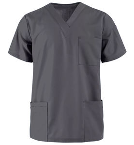 Venta en nueva camiseta tejida personalizada Scrub Top para panel médico serigrafía Unisex mejor calidad - Product Image 5
