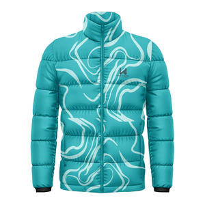 W4G เสื้อโค้ทขนเป็ดด้านหน้าพิมพ์ลายพรางสีล้วนมีซิปแนวทางการน้ำหนักเบาสวมใส่สบายทนทานต่อลมในฤดูหนาว - Product Image 4