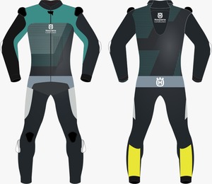 Traje de cuero genuino para motocicleta, personalizado, estampado, gran oferta - Product Image 3