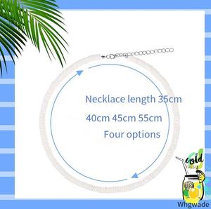 Collar de concha <span class=keywords><strong>Puka</strong></span> blanco y negro de 30cm y 45cm, Gargantilla de concha marina Hawaiana de verano, joyería cristiana para hombres y mujeres, regalo de playa - Product Image 6