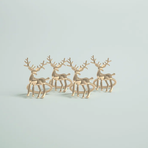 Décoration de fête or cerf en forme de porte-serviettes en métal maison fêtes de mariage restaurant table à manger accessoire porte-papier de soie - Product Image 1