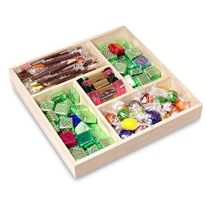 Minimalist Design Natural Pine <b>Wood</b> 5 Section Trays Carved Rectangle <b>Solid</b> Pattern Storage for <b>Desk</b> Kitchen Bathroom Single Food - Product Image 2