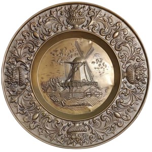 Factory Wholesale Pricemetal Brass Serving Tray with Unique Work Customized Shape & Size Golden Polished Finished at Best Rate - Product Image 1
