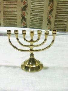 7-Heads Modern Handmade Jewish Menorah <b>Candlestick</b> Holder Chanukah Aluminum <b>Silver</b> Finish Christmas Hanukkah Festival Home Decor - Product Image 3