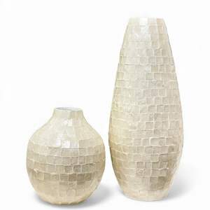 Juego de Jarrones de Nácar Natural al por Mayor, Porta Flores Artesanales para Interiores Contemporáneos de Vietnam - Product Image 6