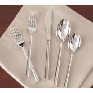 Juego de cubiertos de acero inoxidable duradero con líneas elegantes, acabados contemporáneos, mango de plástico para eventos de comedor exclusivos e informales - Product Image 2