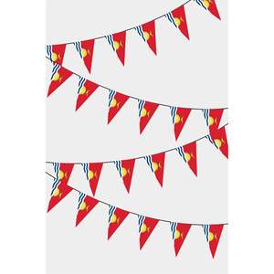 Drapeaux triangulaires personnalisés de Kiribati, fanions 3x5 pieds, impression numérique sur coton, logo personnalisé - Product Image 1