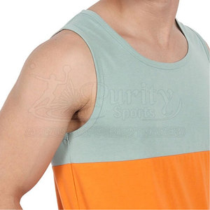 OEM Service Knitted Casual Lightweight Cotton/Polyester Men's Plus Size Tank Top for Gym & Outdoor Use Quick Dry & Breathable - Product Image 5